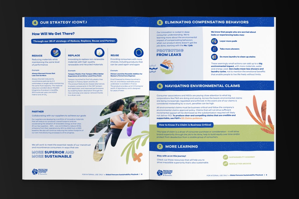 P&G Global FemCare Playbook pages 8 and 9